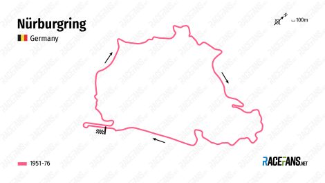 Nurburgring Nordschleife track map
