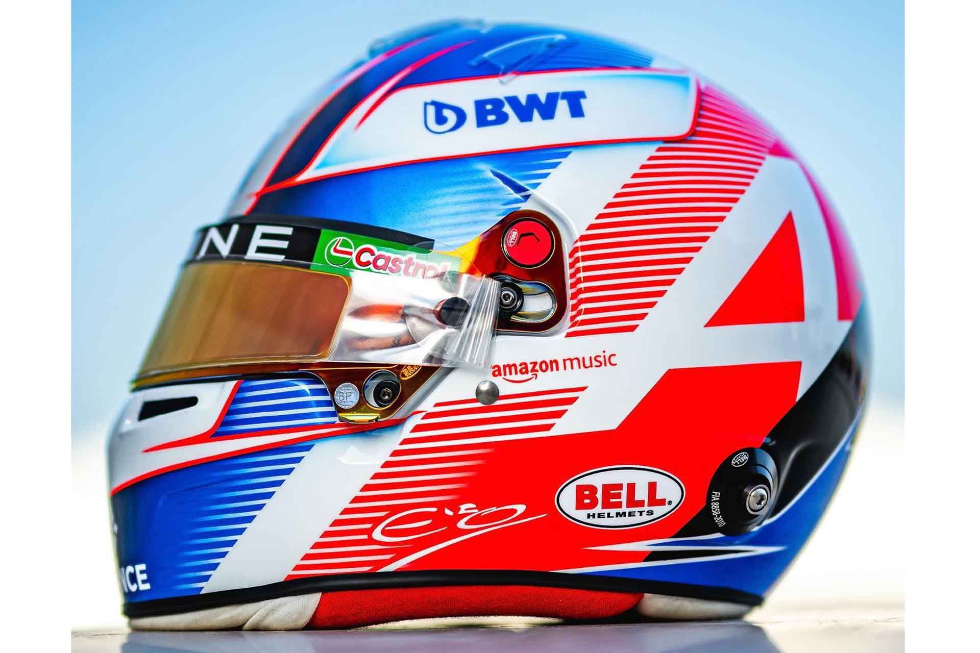 Esteban Ocon's 2024 Abu Dhabi Grand Prix helmet