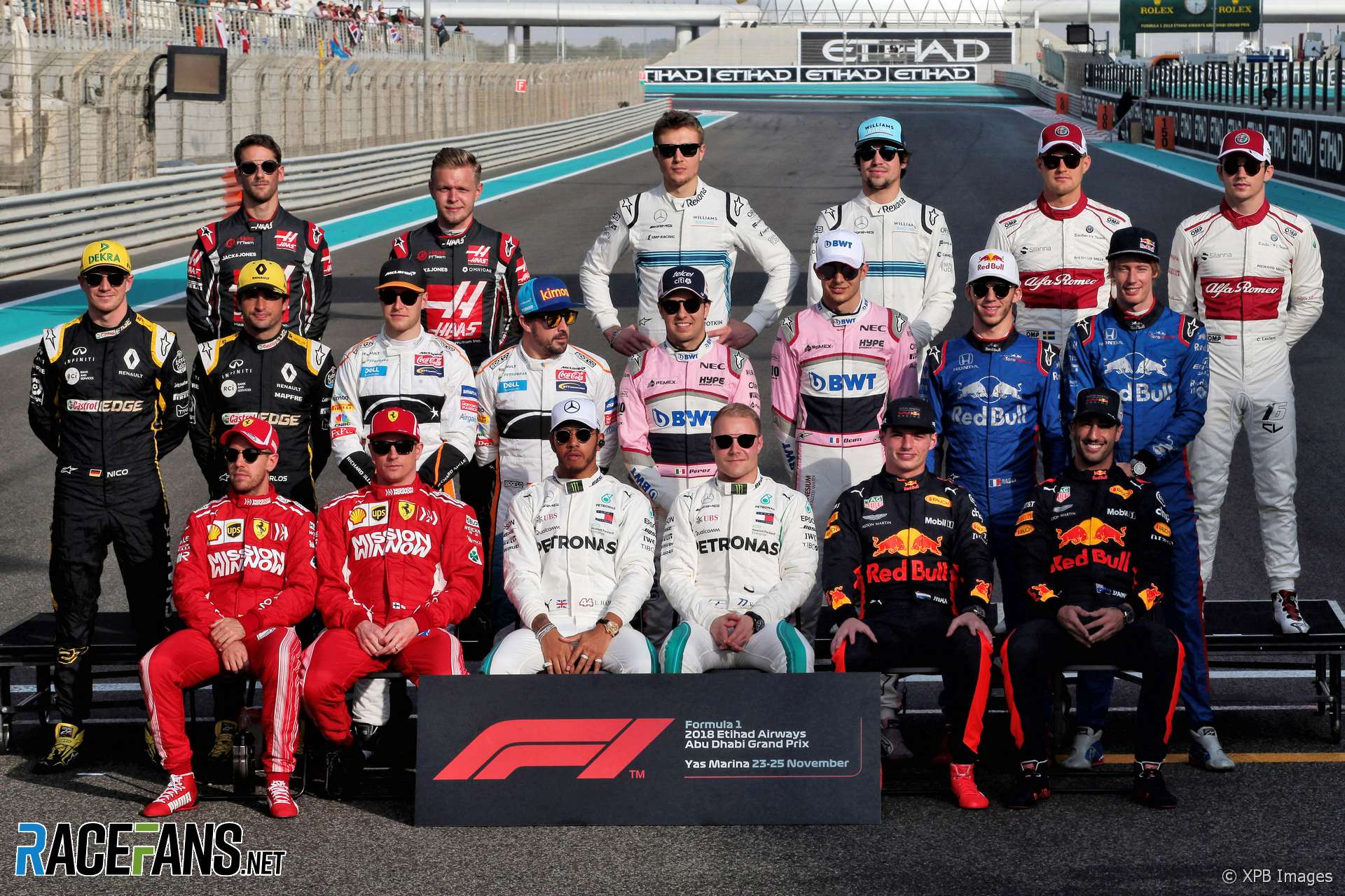 Drivers, Yas Marina, 2018