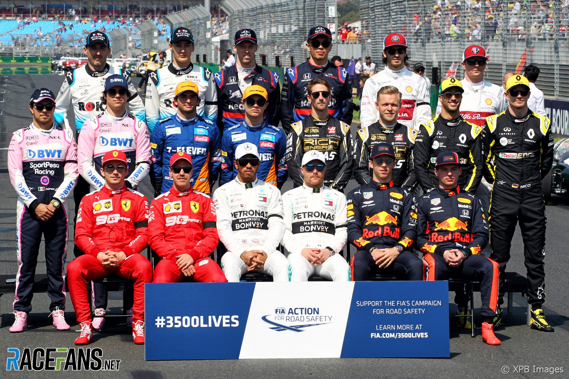 F1 drivers, Albert Park, 2019