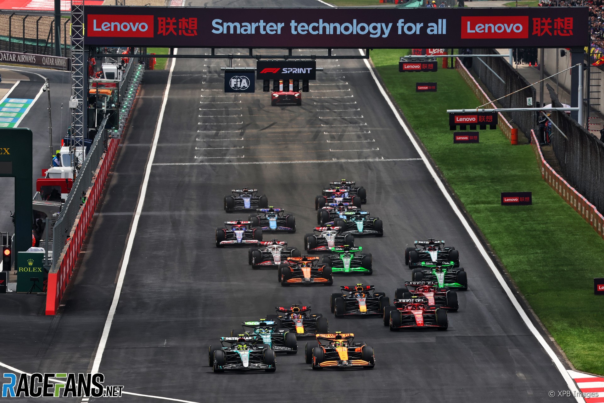 Sprint race start, Shanghai, 2024