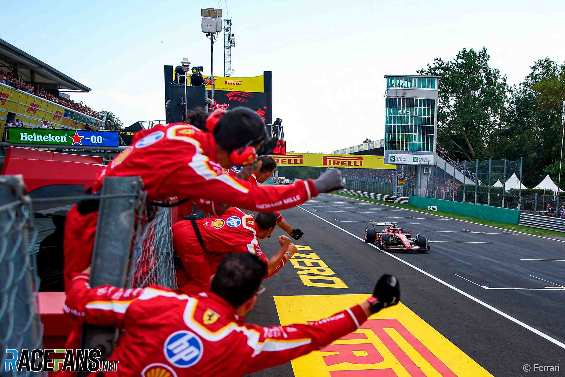 Charles Leclerc won the 2024 Italian Grand Prix for Ferrari at Monza