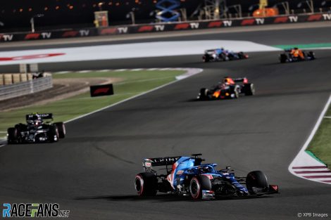 Fernando Alonso, Alpine, Losail International Circuit, 2021