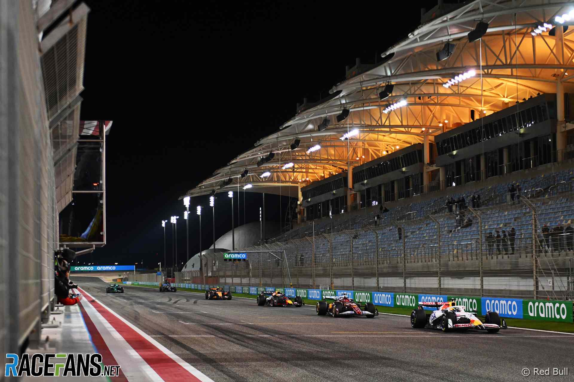 Isack Hadjar, Charels Leclerc, Liam Lawson, Bahrain International Circuit, 2025