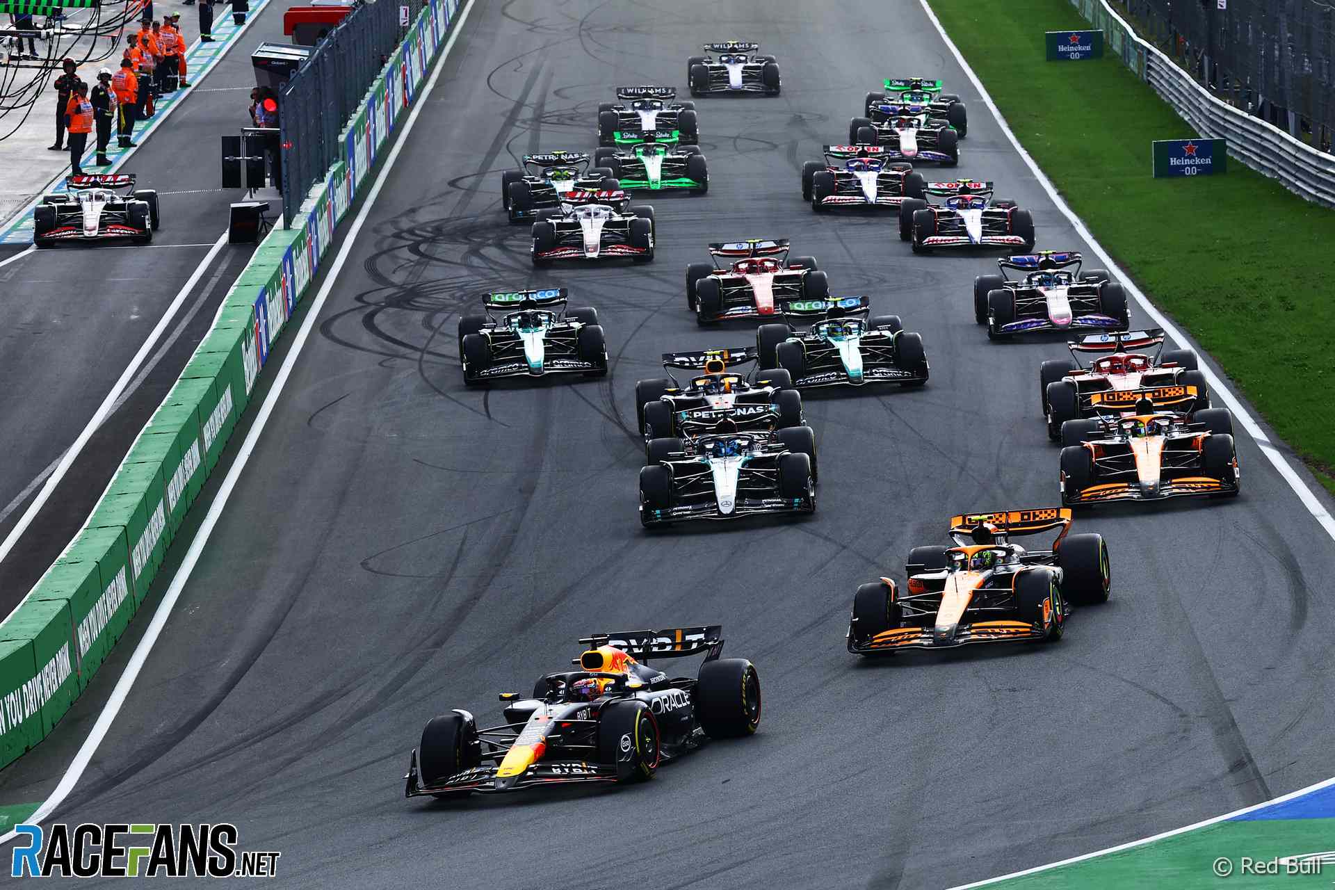 The start of the 2024 Dutch Grand Prix at Zandvoort