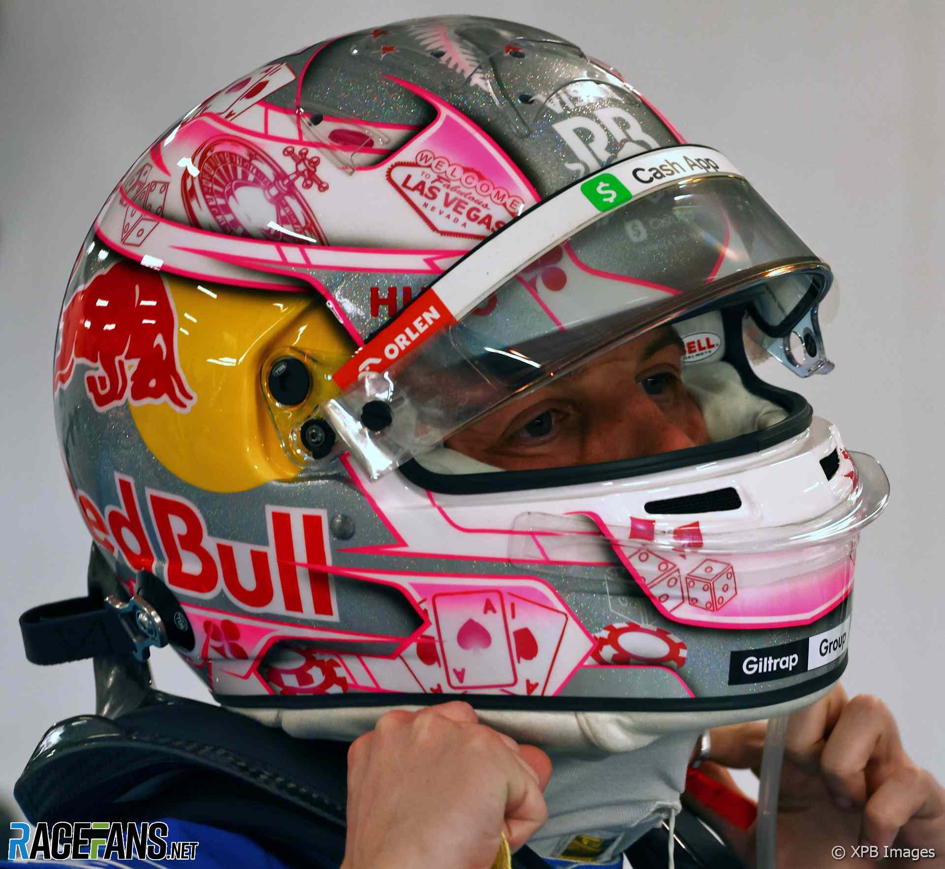 Liam Lawson's 2024 Las Vegas Grand Prix helmet design