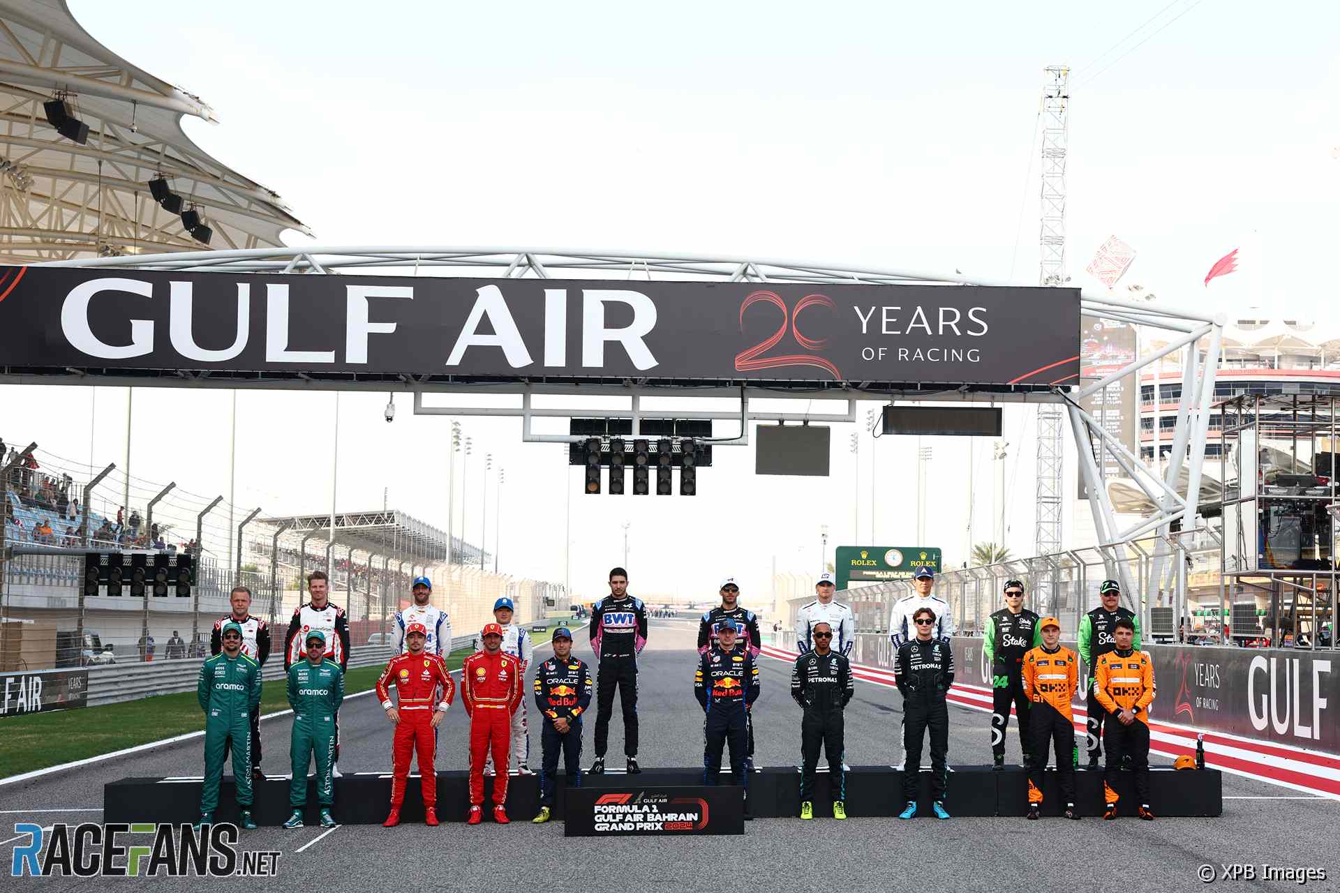 Formula 1 drivers start of season photograph, Bahrain, 2024