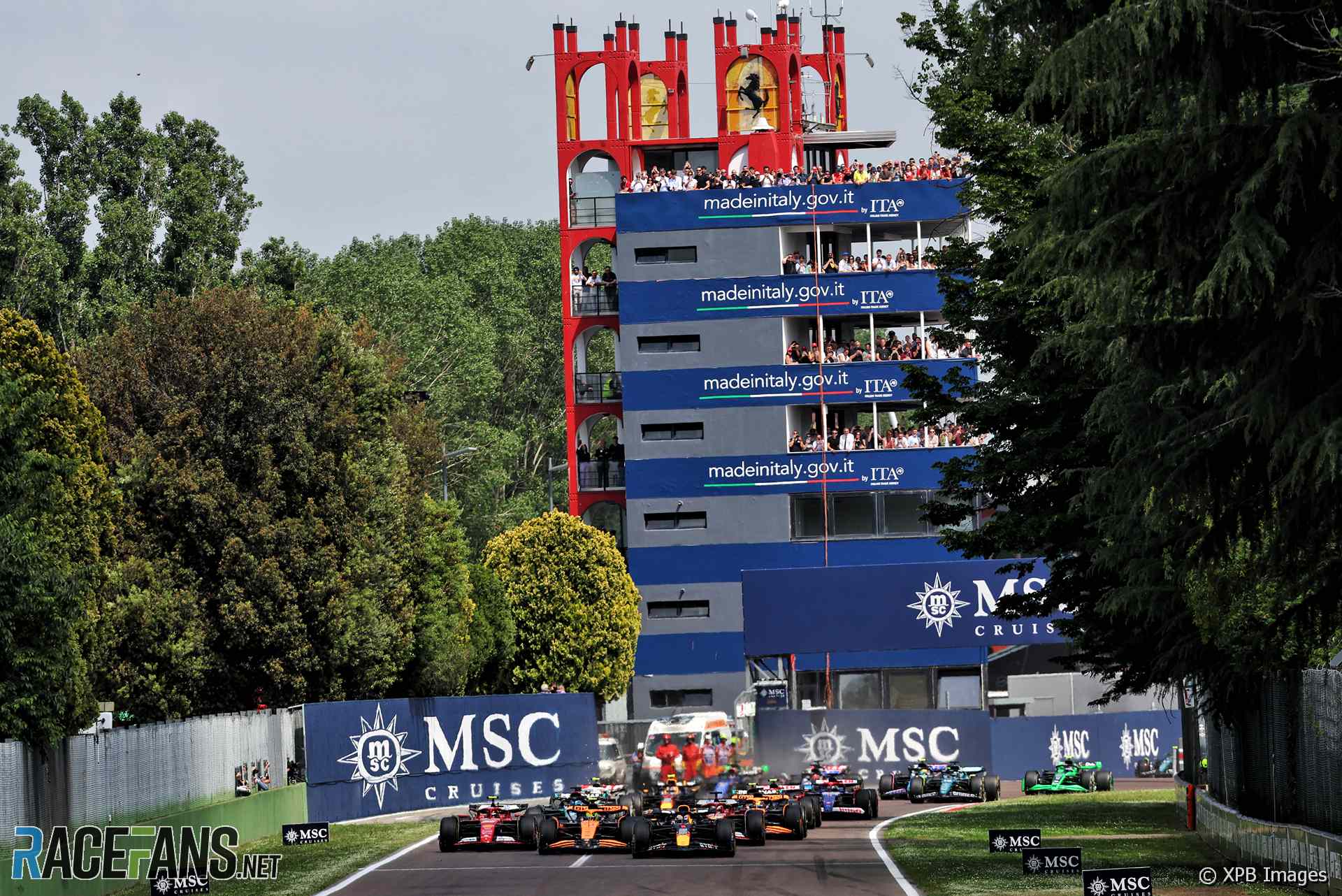 The start of the 2024 Emilia Romagna Grand Prix at Imola