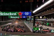The start of the 2024 Las Vegas Grand Prix at the Las Vegas Strip Circuit