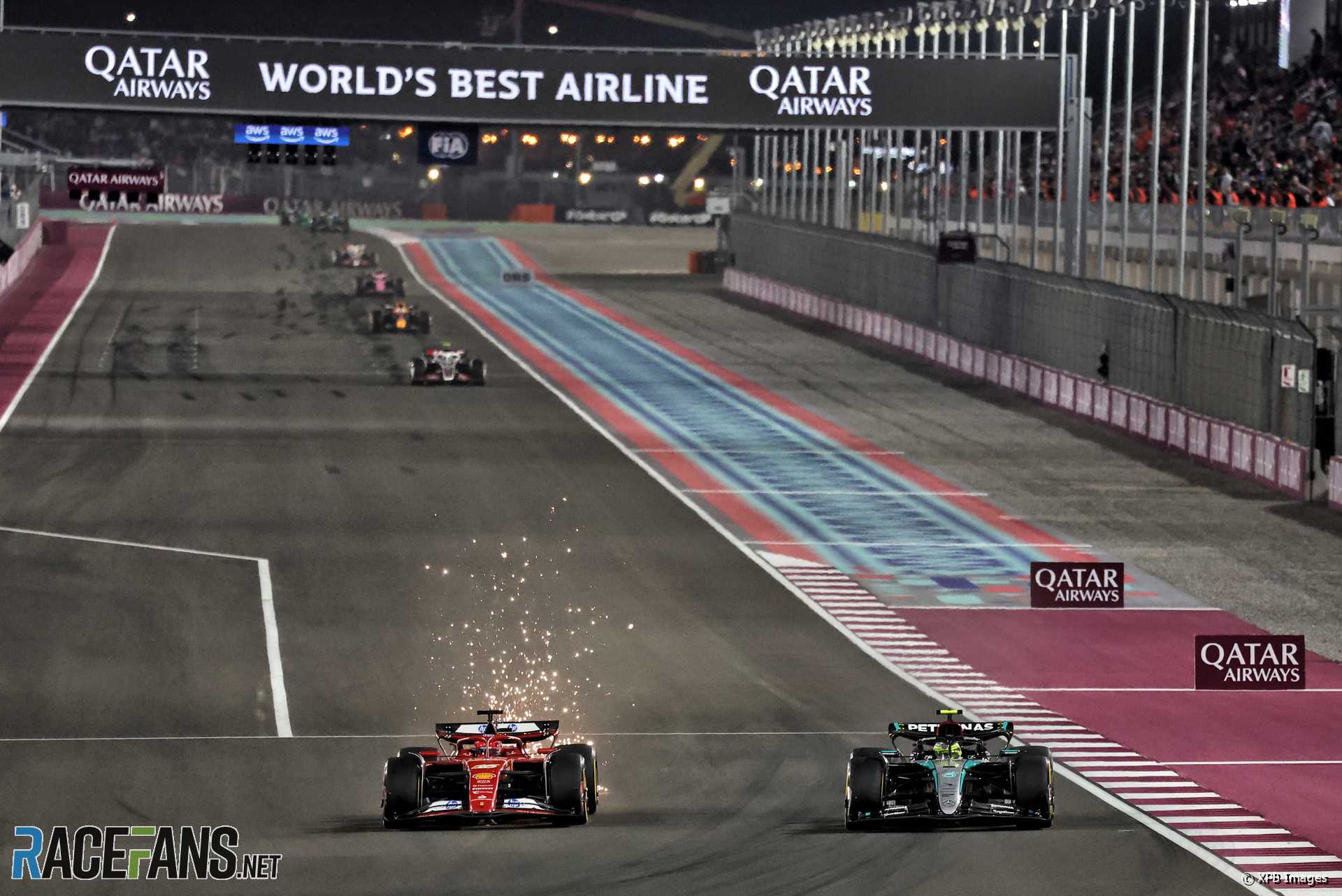 Charles Leclerc, Lewis Hamilton, Losail International Circuit, 2024