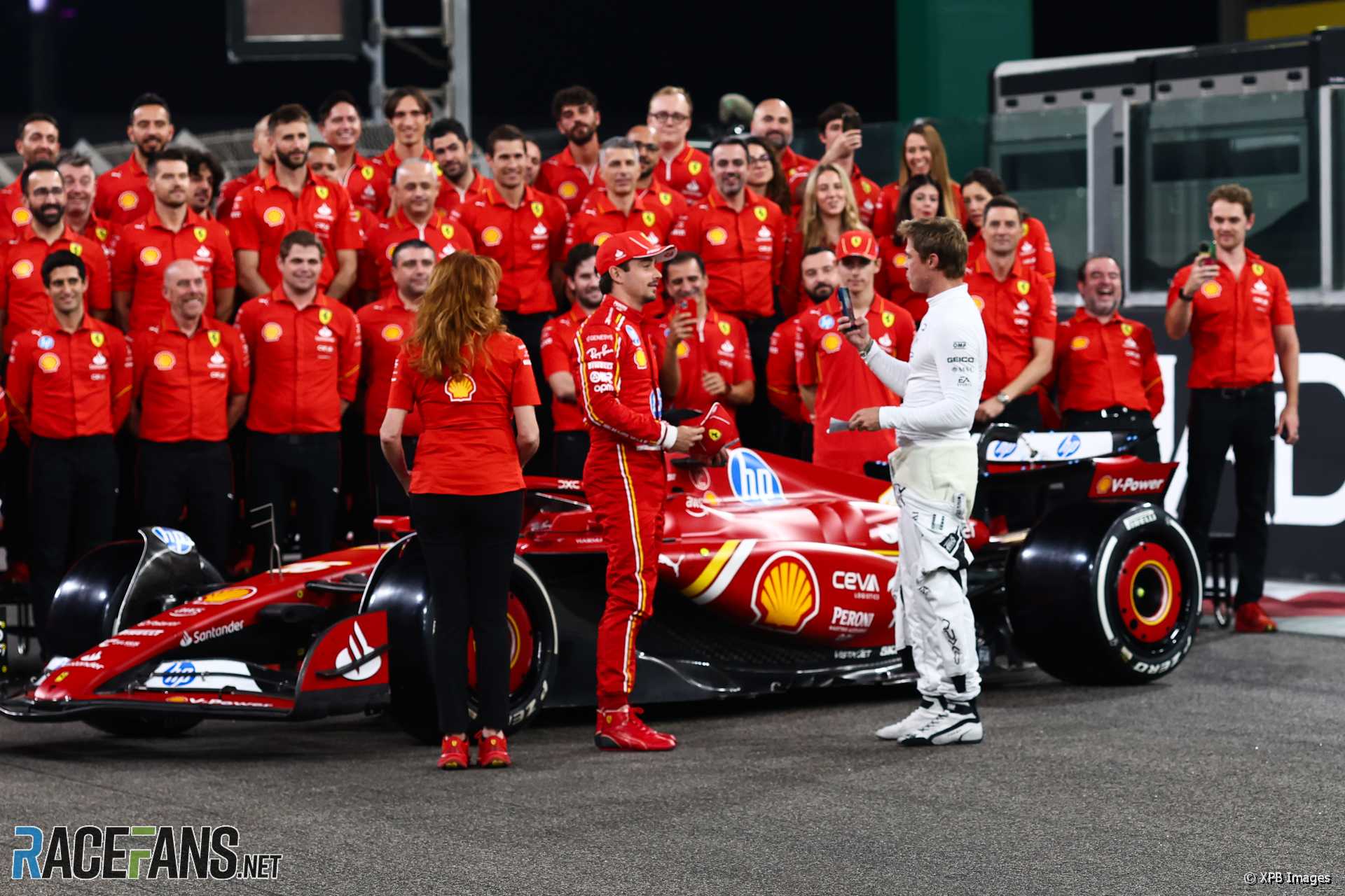 Charles Leclerc, Brad Pitt, Yas Marina, 2024